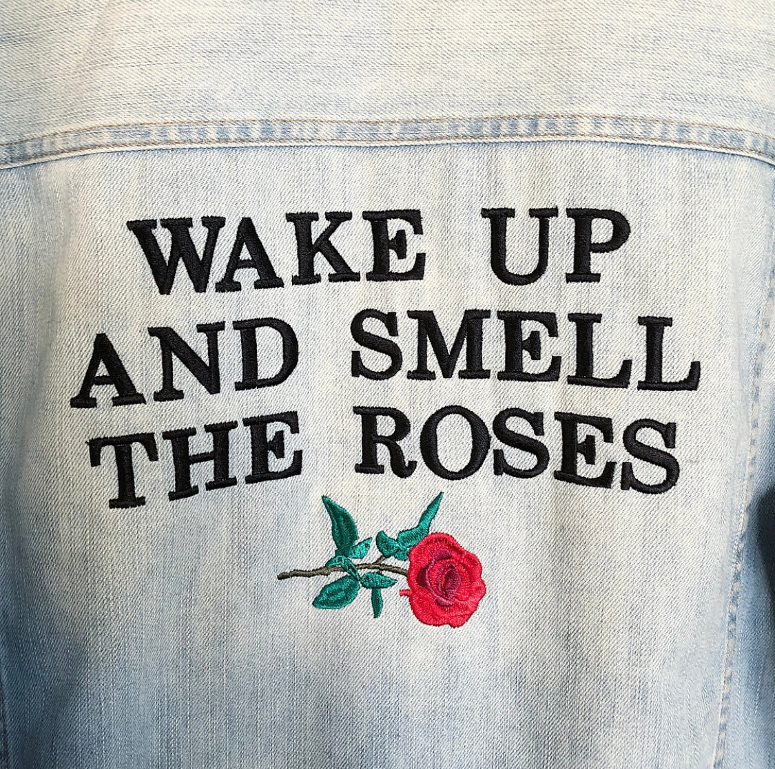 ROSES EMBROIDERED DENIM JACKET by MENACE