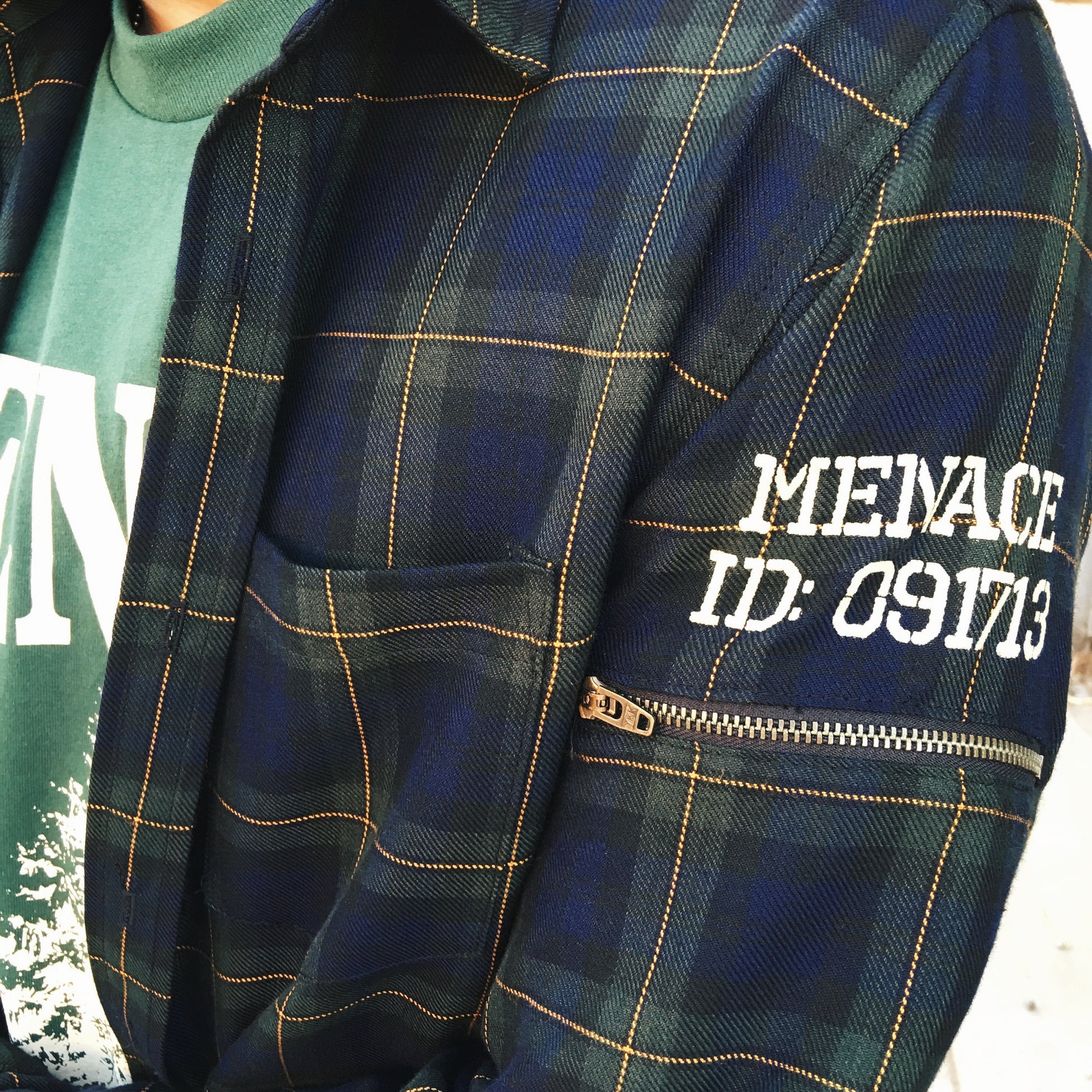UTILITY FLANNEL BUTTON-UP SHIRT by MENACE