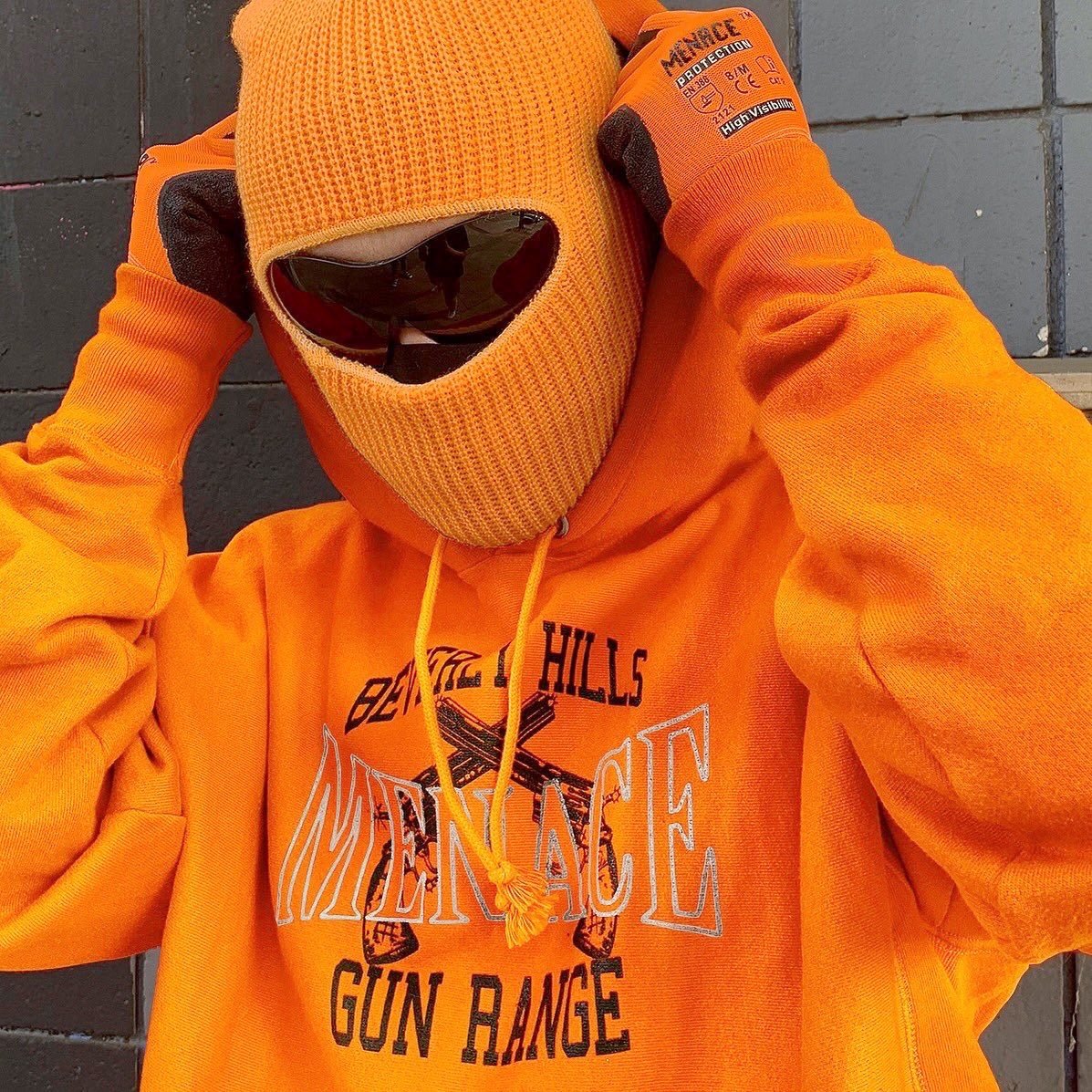 BEVERLY HILLS GUN RANGE HOODIE (3M REFLECTIVE PRINT EDITION) by MENACE