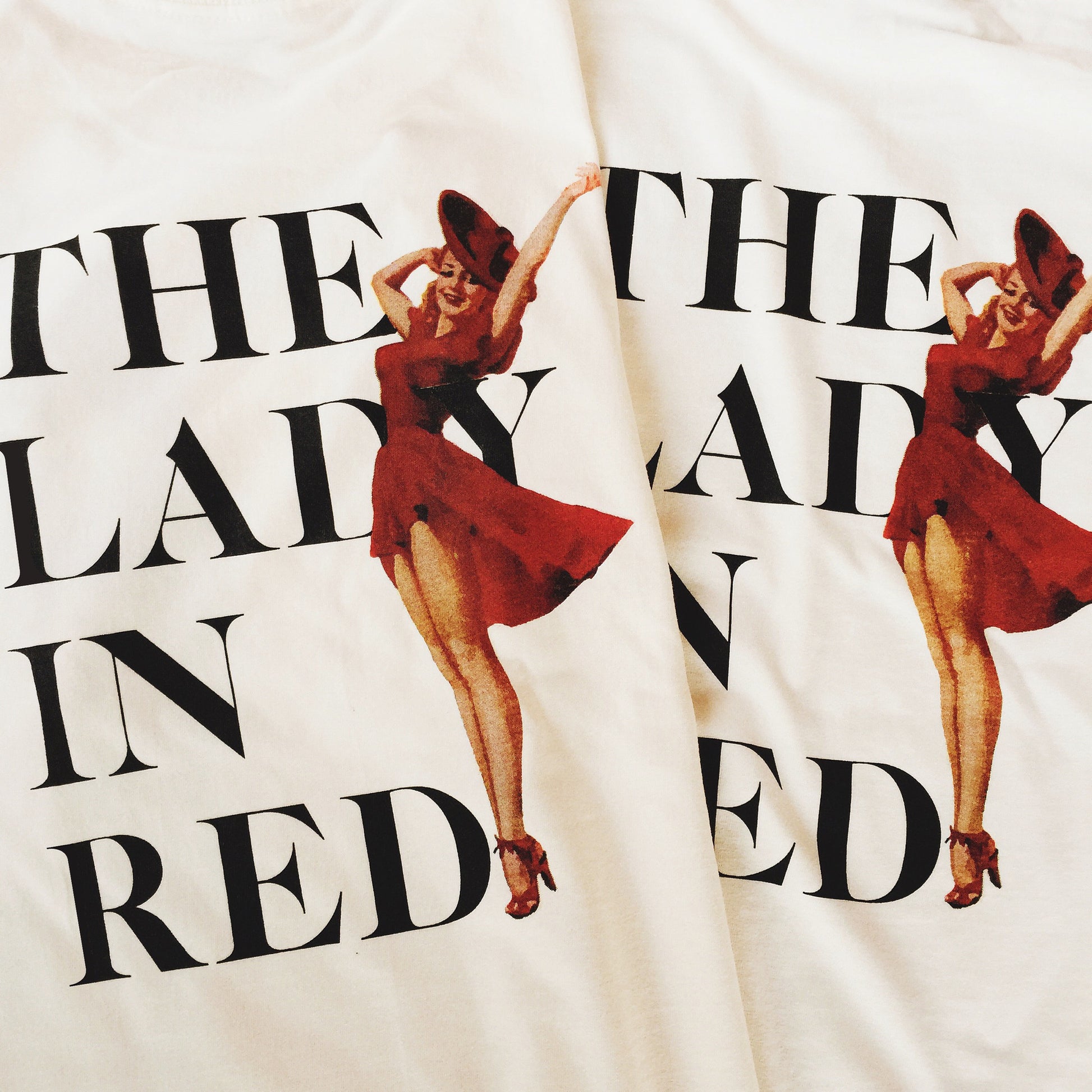 THE LADY IN RED T-SHIRT by MENACE