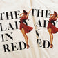 THE LADY IN RED T-SHIRT by MENACE