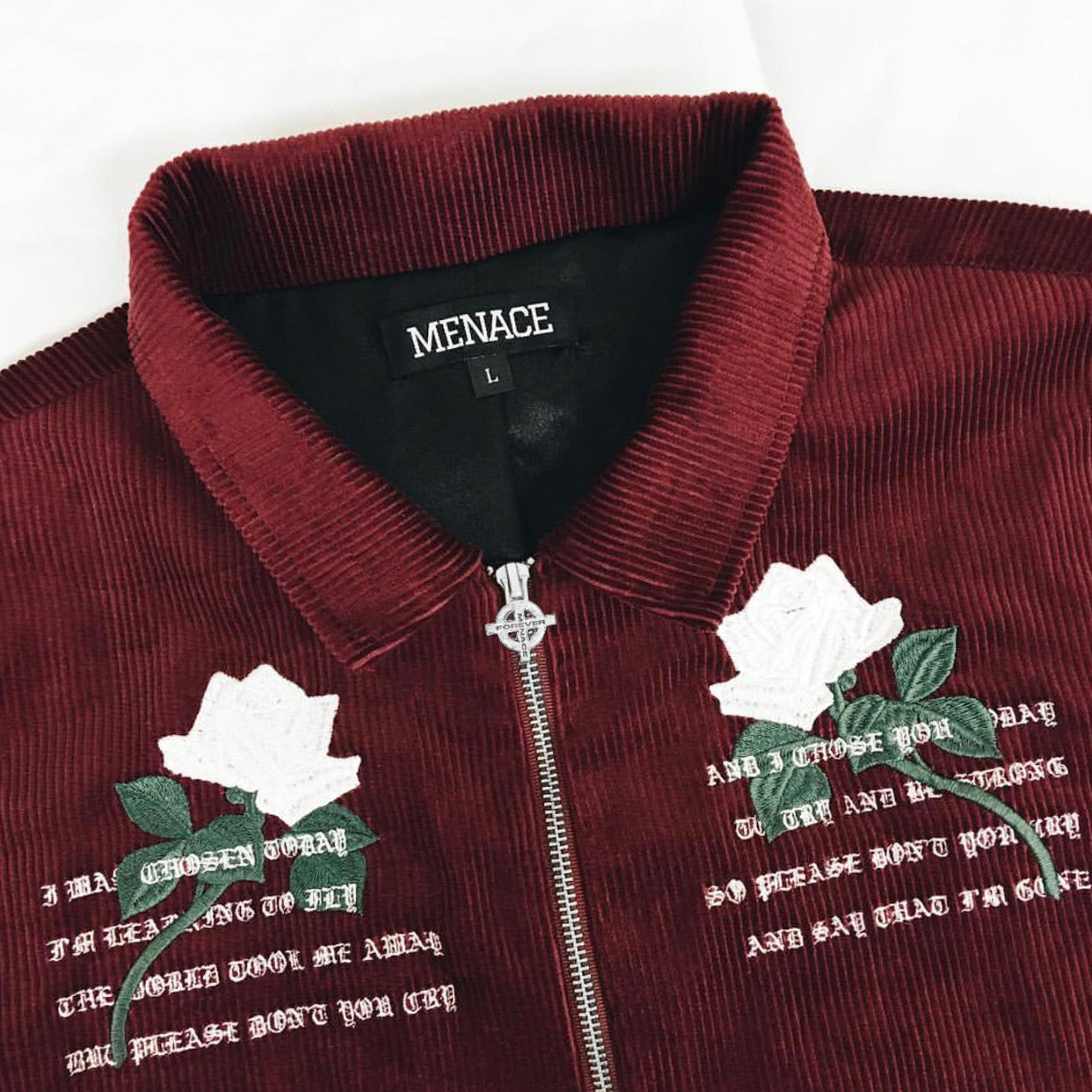 WHITE ROSE CORDUROY JACKET by MENACE