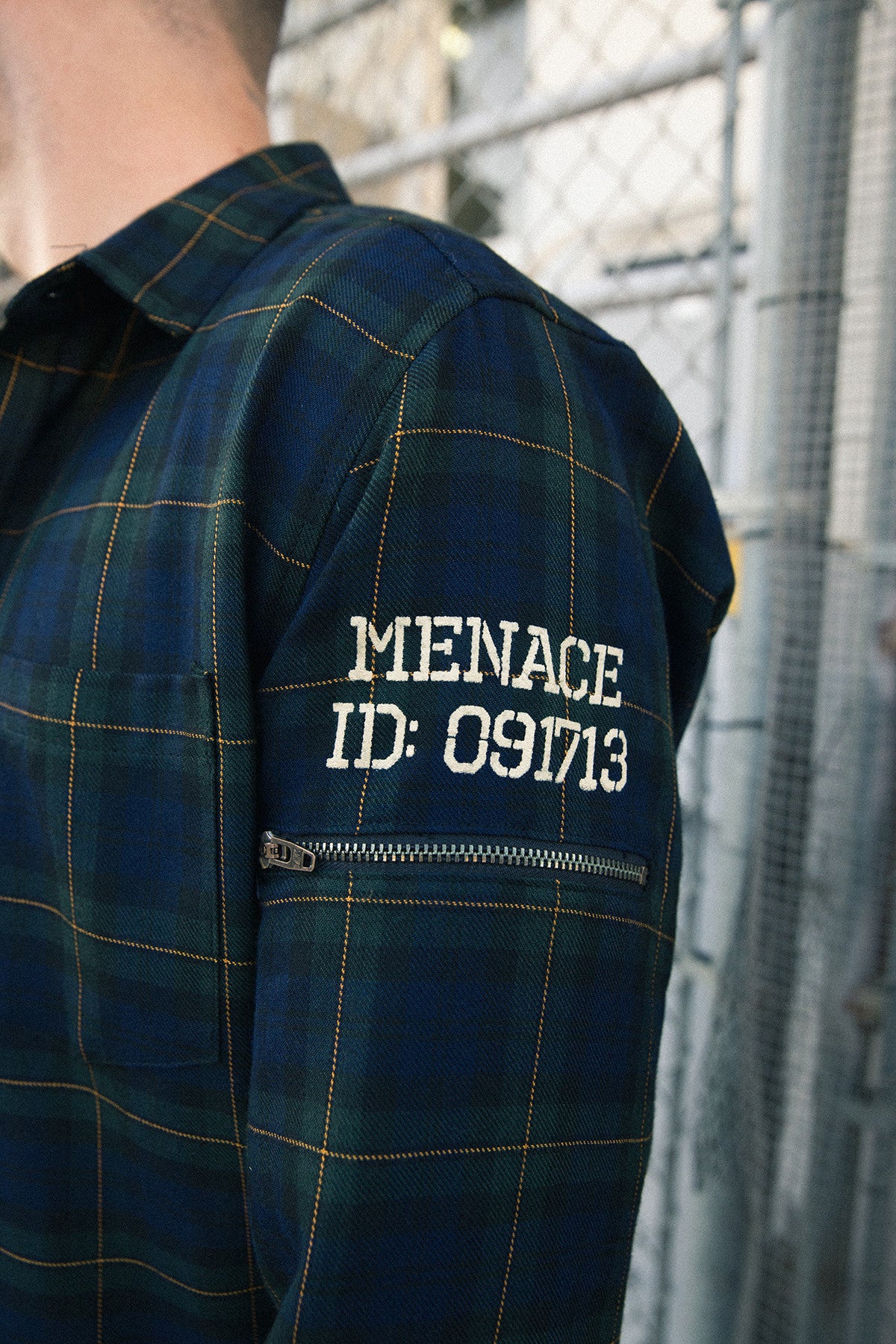 UTILITY FLANNEL BUTTON-UP SHIRT by MENACE