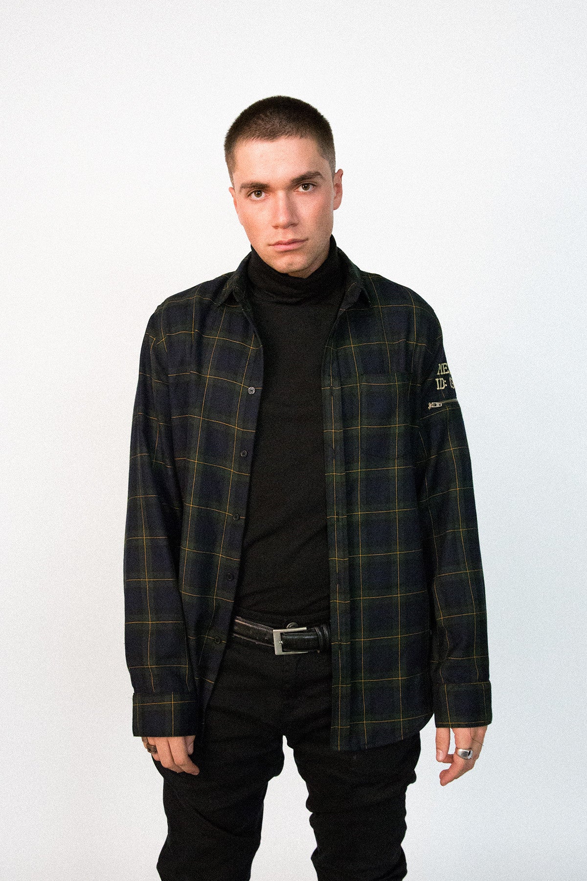 UTILITY FLANNEL BUTTON-UP SHIRT by MENACE