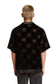 VELOUR BURNOUT MONOGRAM BUTTON-UP