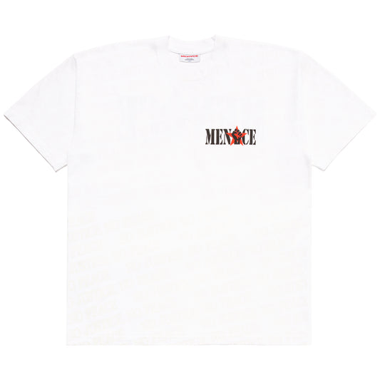 NO JUSTICE NO PEACE UV REACTIVE PRINT T-SHIRT by MENACE