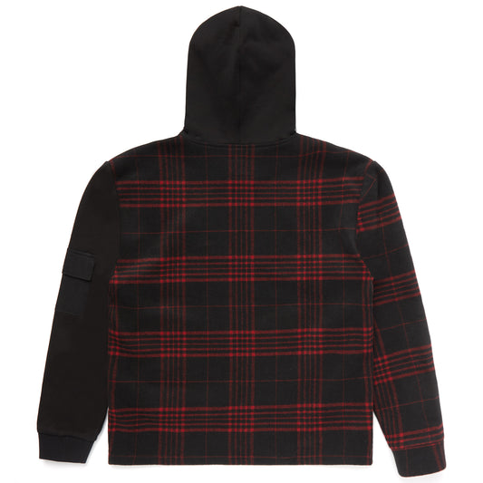 MENACE SPLIT WOOL PLAID FRENCH TERRY HOODIE