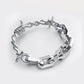 SPLIT BARBED WIRE CHAINLINK BRACELET by MENACE