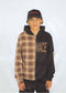 SPLIT PLAID FLEECE HOODIE by MENACE