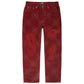 MONOGRAM CORDUROY DISTRESSED PANTS
