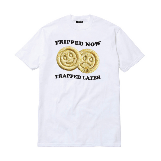 TRIPPED NOW, TRAPPED LATER T-SHIRT by MENACE