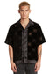 VELOUR BURNOUT MONOGRAM BUTTON-UP