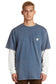 EMBOSSED LAYERED TERRY POCKET T-SHIRT